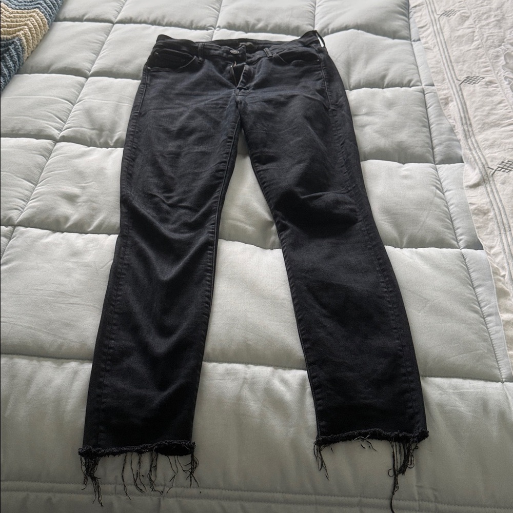 MOTHER Charcoal Washed Jeans
